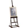 HOMCOM Cavalletto Pittura Regolabile in Legno di Faggio, Cavalletto Treppiede con Vano Contenitore per Dipingere su Tela, Portatile per Studio, Artisti e Pittori, Caffè
