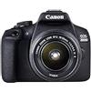 Canon EOS 2000D 1855 IS SEE Fotocamera, Nero