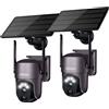 Xega Telecamera di sicurezza solare Wireless all'aperto 2 pezzi, 2K Super HD ...