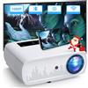 HOPVISION 15000 Lux 4K Native 1080P Full HD Home Cinema Bluetooth Proiettore ...