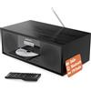 Majority Impianto Stereo Casa 60W | Lettore CD HiFi con Doppio Allarme e 198 Preselezi...
