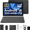 Laptok Tablet 10 Pollici Android 16 Tablet Con Tastiera, 20GB 1TB TF, Tablet ...
