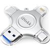 iDiskk Memoria fotografica certificata MFI da 1 TB per iPhone, chiavetta USB ...