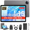 MENTUME Tablet 10 Pollici, Tablet Android 15 con Cover, Mouse & Tastiera, OctaCore, 2...
