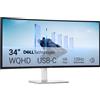 Dell 34 Plus USBC Monitor S3425DW, WQHD 3440x1440, 219 Curvo, 120Hz, VA, 1ms...