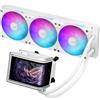 ASUS ROG RYUO IV 360 ARGB WHT, Dissipatore a Liquido con Schermo Curvo 2K AMO...