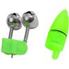 Faticenic Clip per Campana per Canna da Pesca Indicatore di luci a LED Campanello di Allarme Morso per Pesca Notturna Luce Verde Attrezzatura, Uso Domestico