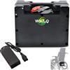 WILLQ Batteria al Litio 24 Volt 24V 12Ah 15Ah 18Ah 20Ah 25Ah 30Ah 35Ah 40Ah per Sedia a rotelle elettrica con Ricarica a 3 Pin e connettore Anderson,24v25ah
