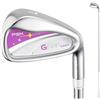 golfklab Mazza da golf da donna, destrorsa, in carbonio/acciaio inox, con asta #7, ferro da stiro, superficie sottile, ferro singolo (rosa (con albero in acciaio)