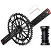 QHYRZE Guarnitura Cava for Bici da Strada Guarnitura A Doppia Corona Integrata 50/34T 53/39T 170mm Guarnitura in Lega di Alluminio Leggera(Black 34-50T)