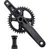 QHYRZE Guarnitura Mountain Bike Guarnitura Integrata Cava MTB 170/175mm Set Pedivelle 32T/34T/36T/38T Corona Singola 9-12 velocità, con Movimento Centrale(175mm,36T)