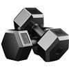 MNUvxzaewf Set di manubri, set pesi, 2 pezzi, esagonali, for esercizi, allenamento, perdita peso, sportivi(10kg(5kg*2))