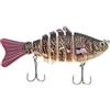 Generico Attizzazione da pesca al nuoto, esche da pesca per trota di bassi | Eschette di nuoto multi -giunti | Esche realistiche di bassi di duro, placcaggio in acqua salata, crank d'acqua per walleye, s