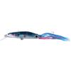 NexRen Esca realistica per polpo, calamari, 40 g, con occhi 3D e perline interne sonaglio per pesca in acqua dolce e salata, mira a spigola, trota, luccio, pesce persico, in plastica morbida, multicolore con