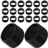 SHINEOFI 20 Pezzi Anelli in Silicone Nero per Racchetta da Tennis Fascia Antiscivolo e Assorbente Sudore per Impugnatura Stabile Uso Esterno e Partite