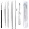 Aohyue Kit Pedicure Professionale 6 Pezzi, Attrezzi per Pedicure in Acciaio Inossidabile, Set per Rimozione Unghie Incarnite e Pulizia Sotto Unghie, Strumenti Cura Piedi con Custodia