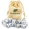 Waldfelsen Dadi da gioco, 20 pezzi, Acrilico, Bianchi, Cubi, 16mm