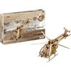 Revell 00611 - Tiny Adventures - Elicottero - Kit modellino in legno in scala 1:30 - con motore Pull Back & Go - Larghezza rotore 30 cm