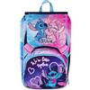 Seven Zaino Doppio Lilo & Stitch Scomparto Estensibile, Lilla, Maxi Capienza,...