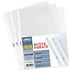 Favorit Buste Trasparenti con fori, 100 Pezzi, Finitura Liscia, Formato Inter...