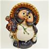 Shigaraki Ware Tanuki portafortuna giapponese procione cane statua ceramica 3...