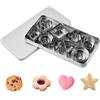 peiqiup Formine per biscotti in acciaio inox 30 pezzi, mini formine per biscotti, tor...