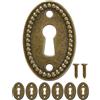 fUXXER® - 6x Scanalature per chiavi ovali antiche, scanalature per serrature, ferramenta per serrature, coperture per serrature'
