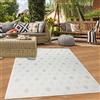Teppich-Traum Tappeto per interni ed esterni Tappeto per balconi con vari motivi a rombi color crema Dimensioni - 200 x 290 cm