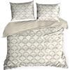 EUROFIRANY | Set da letto - Fodera per cuscino - beige - crema - 160 x 200 cm - Biancheria da letto - 100% cotone - Motivo geometrico