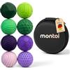 Montoi Magnetic Fidget Toys - Giocattolo antistress con sfere magnetiche - Focus Dots per ridurre lo stress e migliorare la concentrazione (Verde-Viola)