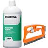 GH Camp Pulifuga, Pulitore Concentrato Per Fughe - 1 L + Fuginator® Spazzola Per Fughe (Arancio Grigio)