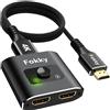 Fokky Switch HDMI 4K@60Hz, Splitter HDMI【con Cavo da 1M3.3ft 】Bidirezionale Sdoppia...