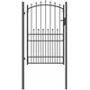 vidaXL Cancello della Recinzione con Punte EMMEN 200 x 100 cm, Cancello Moderno e duraturo per Giardino e terrazza, Elegante Recinzione in Acciaio per Sicurezza Esterna