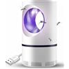 TexLom Lampada Antizanzare UV con Ventola di Aspirazione Silenziosa - Trappola Elettronica per Insetti Volanti e Mosche per Interni - Alimentazione USB Portatile - Protezione Sicura per Casa