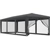 vidaXL Tenda per Feste con 8 Pareti in Rete Antracite 3x9 m in HDPE