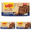 Oro Saiwa Cioccoro, Frollini Integrali al Cacao con Gocce di Cioccolato e Fiocchi d'Avena, Fonte di Fibre, 100% Grano Italiano, 300g (6 monoporzioni da 50g) (Confezione da 3)