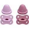 BABY J ART Ciuccio Neonato Personalizzato con Nome BABYJART Lovely | 2 pezzi ciuccio - Tettarella Anatomica in Silicone BPA Free | 0-6/6-18 Mesi (Rosa Chiaro-Blush)