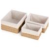 FoiiLiio Set di 3 Cestino Portaoggetti e Porta Giocattoli, Cesto in Corda di Carta, Cestini Portaoggetti Bagno Bambini, per Camerette, Bagno, Cassetti, Cucine, Soggiorno (Beige)