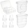 MilkFlow Ricambi per tiralatte compatibili con Nuliie S32, Lucina Baby AM8133, NCVI e Lansinoh Discreet Duo, 4 valvole duckbill, 2 diaframmi in silicone e scatola porta accessori