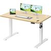 Homall Scrivania Regolabile In Altezza Scrivania Elettrica Con Gestione dei cavi e porta di ricarica USB Altezza Regolabile 73-118 cm, 2 Altezze Di Memoria Scrivania Per Ufficio (Beige, 120x60cm)