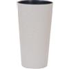 Siena Garden LOCON - Vaso per piante a strisce, 25 x 46,5 cm, in plastica con percentuale di fibra di legno e inserto