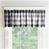 Elrene Home Fashions Buffalo Check Finestra Cucina, Cotone, Nero/Bianco, 152,4 x 38,1 cm (1 mantovana)