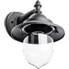 GTV Lighting Lampada da parete da giardino TOSKANA, 25 cm, in alluminio, colore nero, IP 54