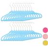 Relaxdays Set 20 grucce da bambino, plastica, morbide stampelle per bambini, velluto HxLxP: 18 x 28 x 0,5 cm, turchese