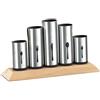 Esmeyer Pipes - Portaposate Pipes con 5 Supporti Non Regolabili in Acciaio Inox, per rispettivamente 12 coltelli, forchette, cucchiai, cucchiaini e forchette da Dessert