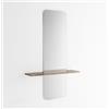 ARHome Specchiera Sagomata con Mensola Modern, 130 x 80 x 19 cm, Rovere Rustico (Prodotto in Italia)