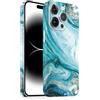 TF Skins Skin per iPhone 15 Pro Max, pellicola protettiva per schermo con protezione a 360°, super sottile e resistente (Blu Liquido)