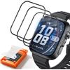 Funrae TPU Pellicola Protettiva Compatibile per Huawei Watch Fit 5 Pro [3 Pezzi], Senza Bolle [Anti Graffi] Trasparente Ultra HD Protezione Schermo Protettivo Facile con Kit D'Installazione