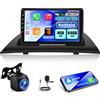 NHOPEEW 4+64G Stereo per auto per BMW X3 E83 2004-2012 - Stereo Android da 9 pollici con Carplay wireless e Android Auto - Mirror Link Comandi al volante Split Screen+ Telecamera posteriore e microfon