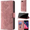 CaseGla Cover per iPhone 7 / iPhone 8 / SE2 2020 / SE3 2022 4,7 Zoll [Blocco RFID] Custodia Portafoglio Premium Pelle PU Wallet Case Flip Libro con Porta Carte Slot Supporto, Rosa